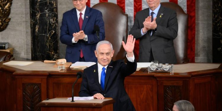 Netanyahu dismisses critics, scolds protesters in defiant speech to Congress