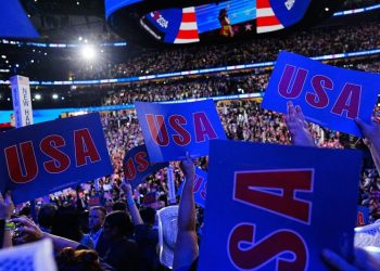 At convention, Democrats claim patriotism, American flag as their own