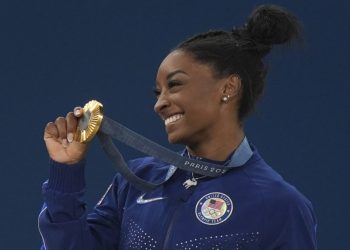 ‘I love my black job’: Simone Biles joins those throwing shade at Trump