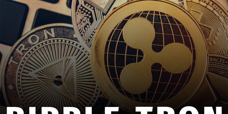 Ripple and Tron: Tron descends to a new August low
