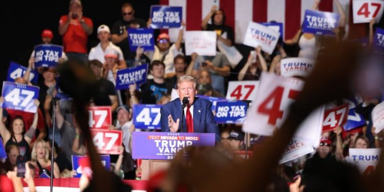 Trump spreads baseless claims about Harris’s debate performance