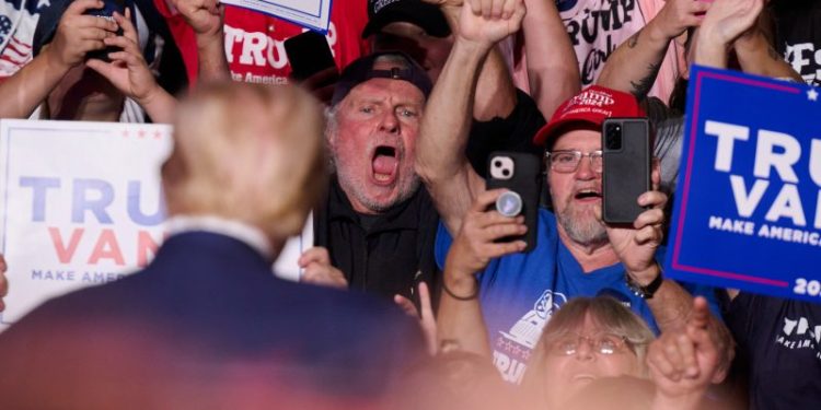 Trump rails against immigration in a state shaped by immigrants