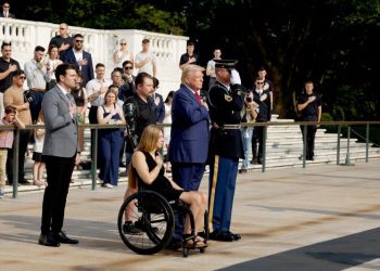 With boost from grieving families, Trump sharpens attacks on Harris