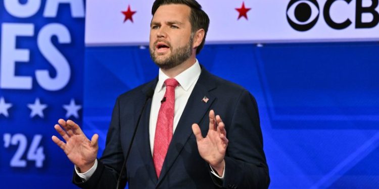 JD Vance’s mic is muted during debate exchange on immigration