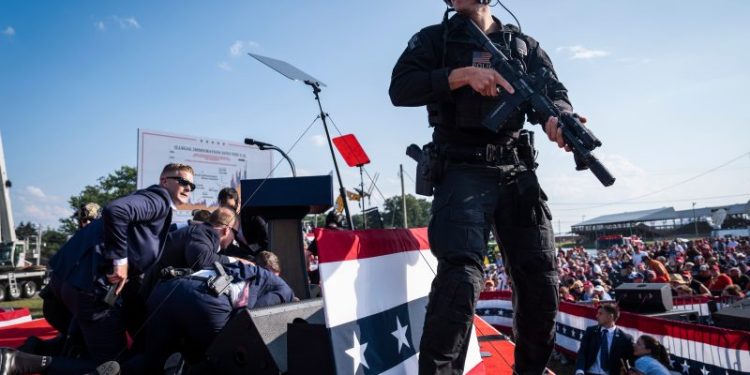 Trump stages dramatic return to site of Pa. assassination attempt