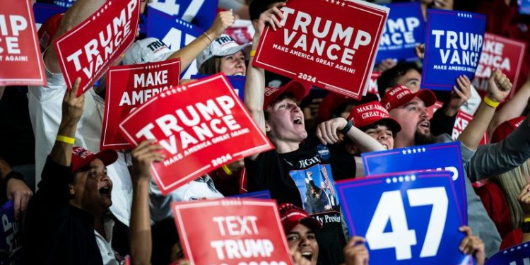 More Americans see Harris than Trump as very ideological