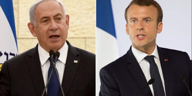 Netanyahu tells Macron that Israel was not created by the UN, but by ‘blood of our heroic fighters’