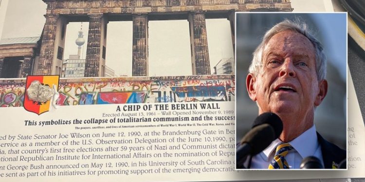 Joe Wilson gifts ‘chip of the Berlin Wall’ to GOP lawmakers in bid for top committee spot