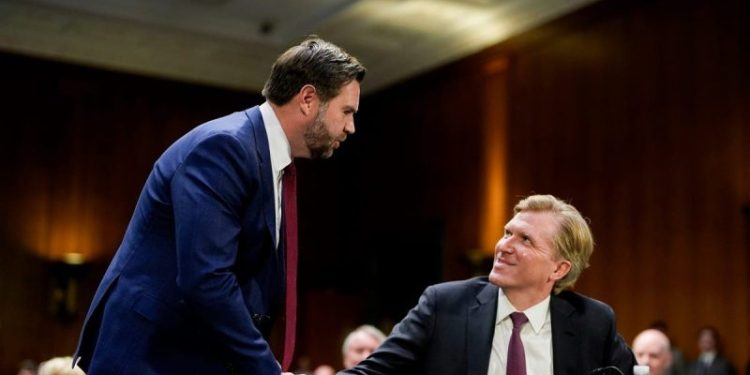 Vance visits Capitol Hill to urge senators to confirm Elbridge Colby for Pentagon No. 3 post