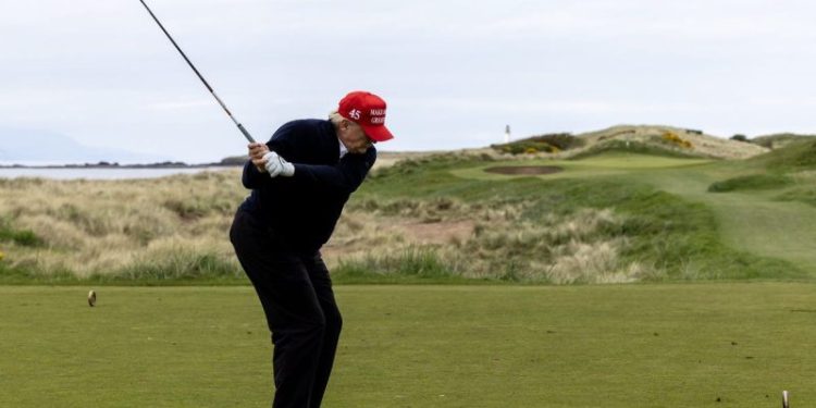 Trump heads to Scotland, continues ironing out trade deals after notching six months back in office